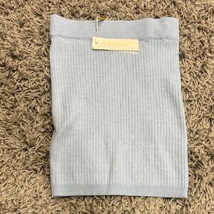 Meshki Cece Light Blue Ribbed Knit Skirt
